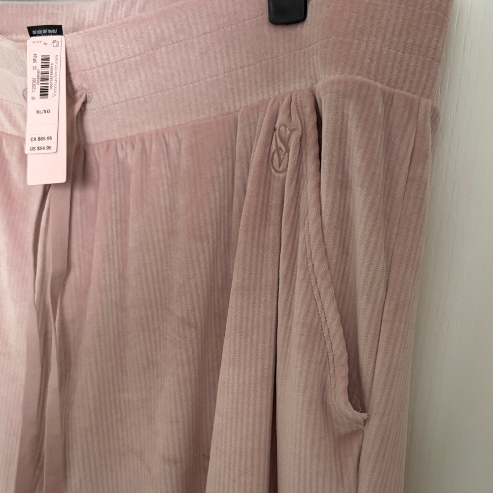 Victoria's Secret Dusty Rose Velour Joggers - Picture 3 of 4